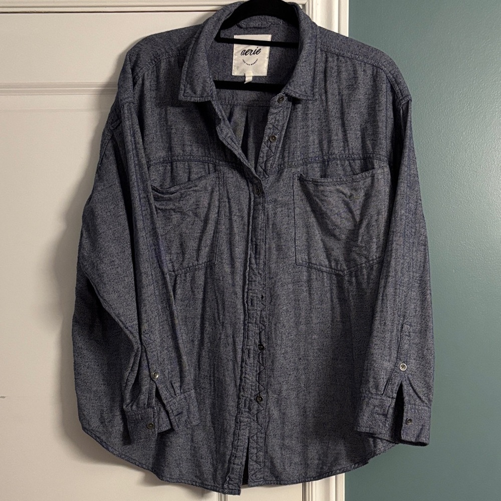 Size Large Aerie Flannel Boyfriend Shirt